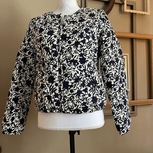 Quilted jacket by Old Navy. Size S. Blue/cream. Never worn. Fully lined